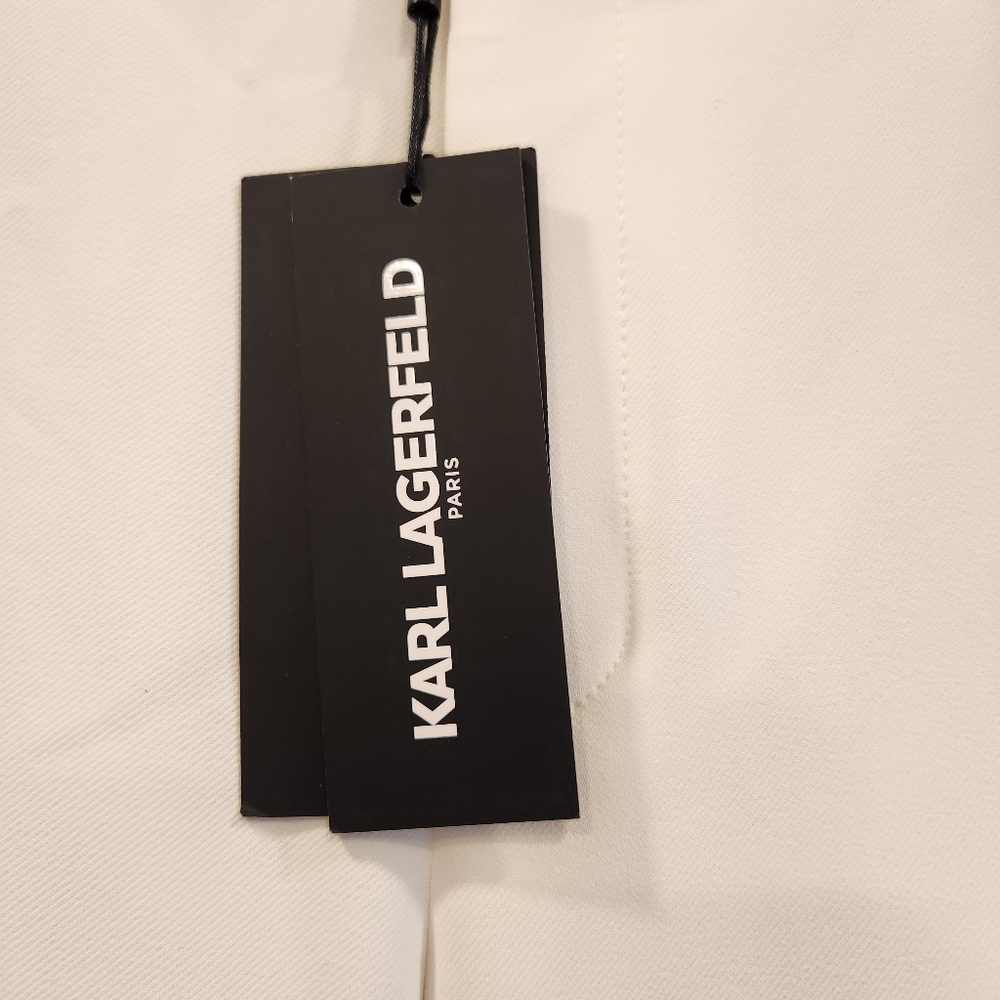 Karl Lagerfeld NWT White Straight Leg Pant - Picture 5 of 12